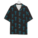 Native Totem Pattern Print Rayon Hawaiian Shirt