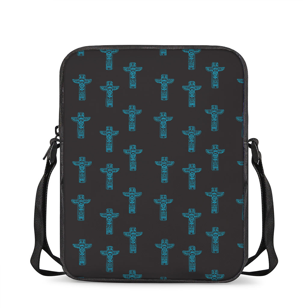 Native Totem Pattern Print Rectangular Crossbody Bag