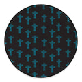 Native Totem Pattern Print Round Floor Mat