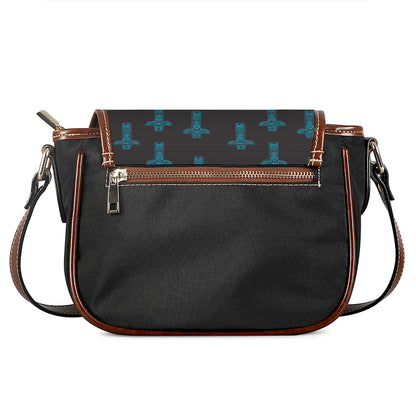 Native Totem Pattern Print Saddle Bag