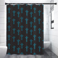 Native Totem Pattern Print Shower Curtain
