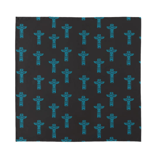Native Totem Pattern Print Silk Bandana