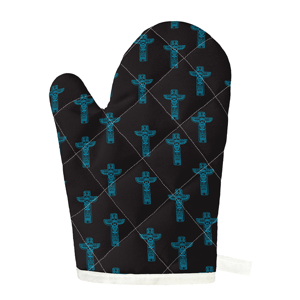 Native Totem Pattern Print Single Oven Mitt