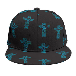 Native Totem Pattern Print Snapback Cap