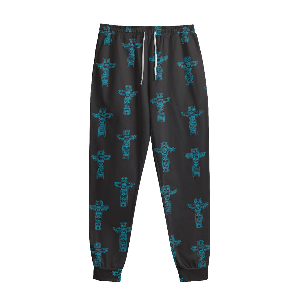 Native Totem Pattern Print Sweatpants