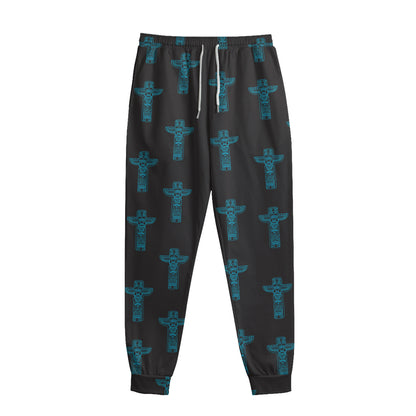 Native Totem Pattern Print Sweatpants