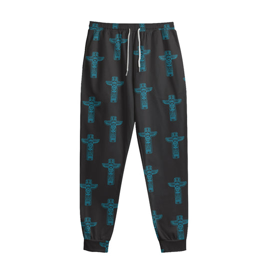 Native Totem Pattern Print Sweatpants