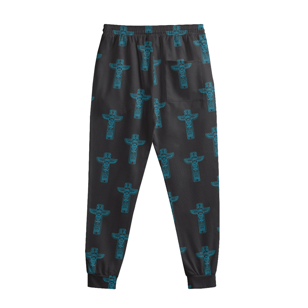 Native Totem Pattern Print Sweatpants