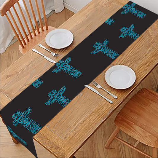Native Totem Pattern Print Table Runner