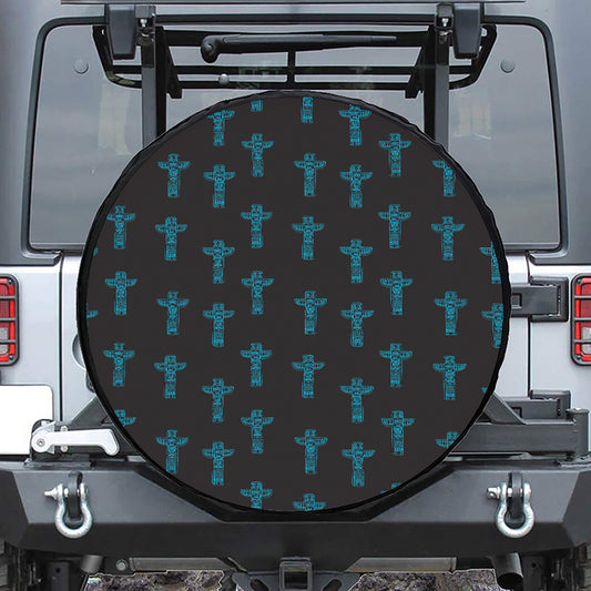 Native Totem Pattern Print Tire Cover