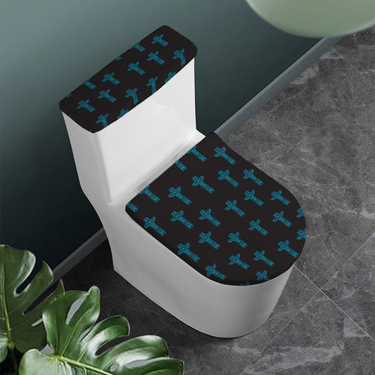 Native Totem Pattern Print Toilet Lid And Tank Cover Set