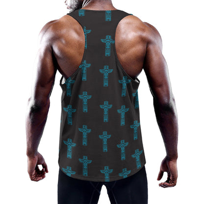 Native Totem Pattern Print Training Tank Top