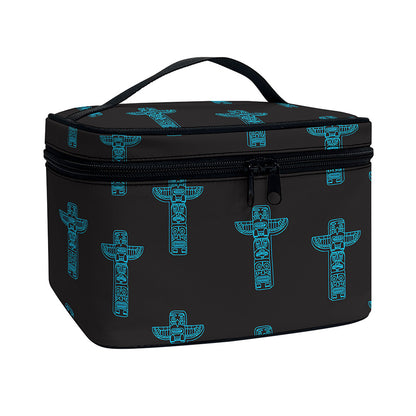 Native Totem Pattern Print Travel Makeup Bag
