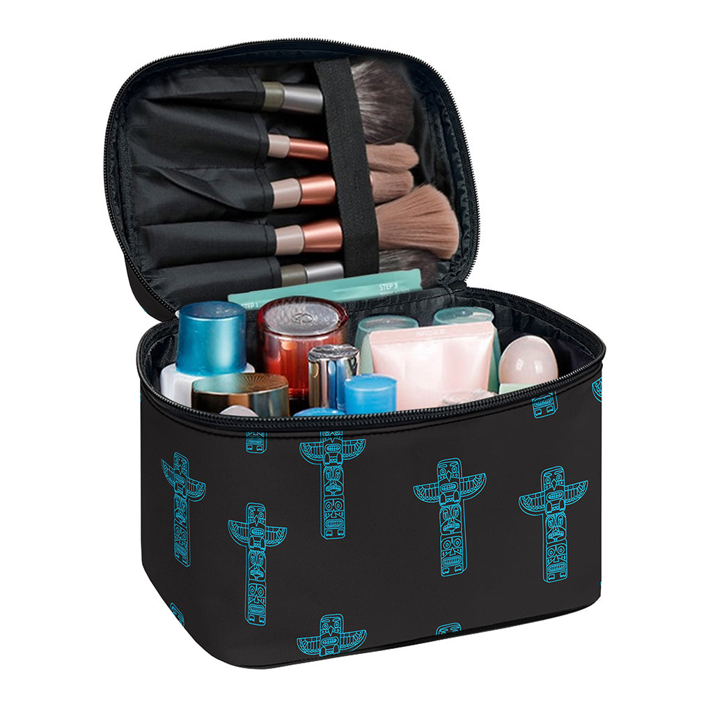 Native Totem Pattern Print Travel Makeup Bag