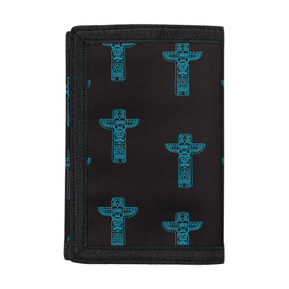 Native Totem Pattern Print Trifold Wallet