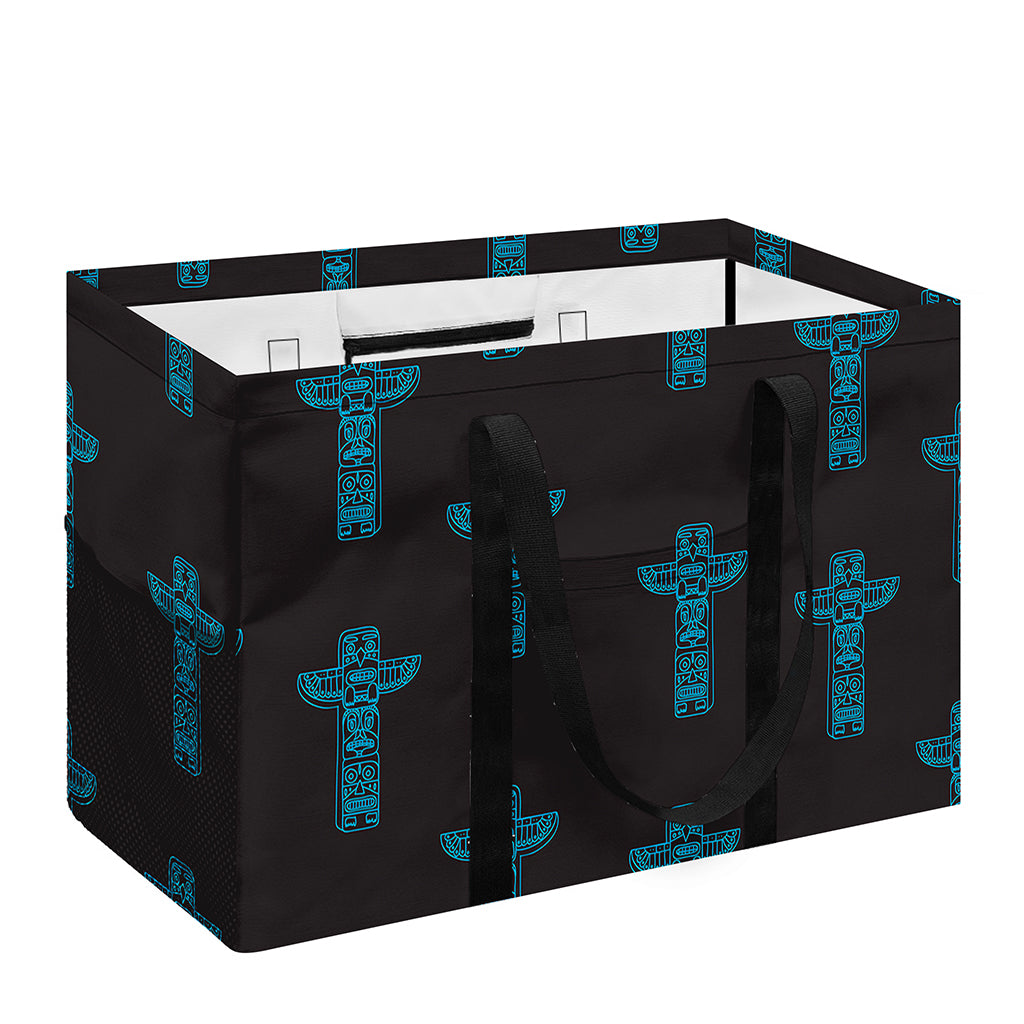 Native Totem Pattern Print Utility Tote Bag