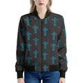 Native Totem Pattern Print Women's Bomber Jacket