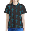 Native Totem Pattern Print Women's Polo Shirt