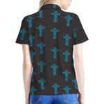 Native Totem Pattern Print Women's Polo Shirt