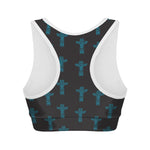 Native Totem Pattern Print Women's Sports Bra