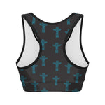 Native Totem Pattern Print Women's Sports Bra