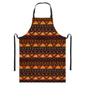 Native Tribal African Pattern Print Bib Apron With Pocket