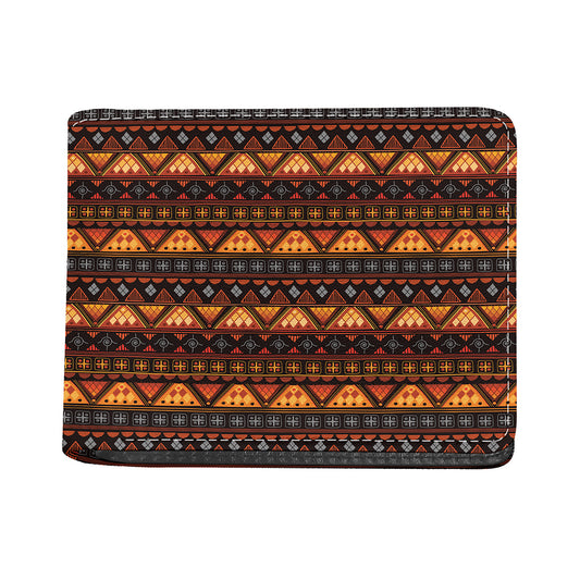 Native Tribal African Pattern Print Bifold Wallet