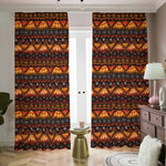 Native Tribal African Pattern Print Blackout Pencil Pleat Curtains