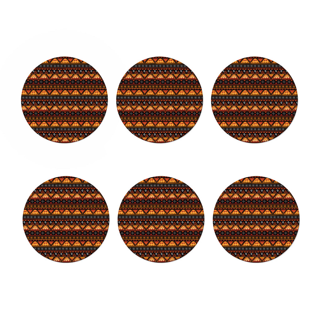 Native Tribal African Pattern Print Coaster Set