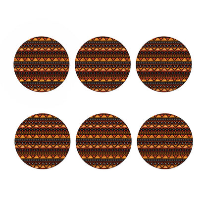 Native Tribal African Pattern Print Coaster Set