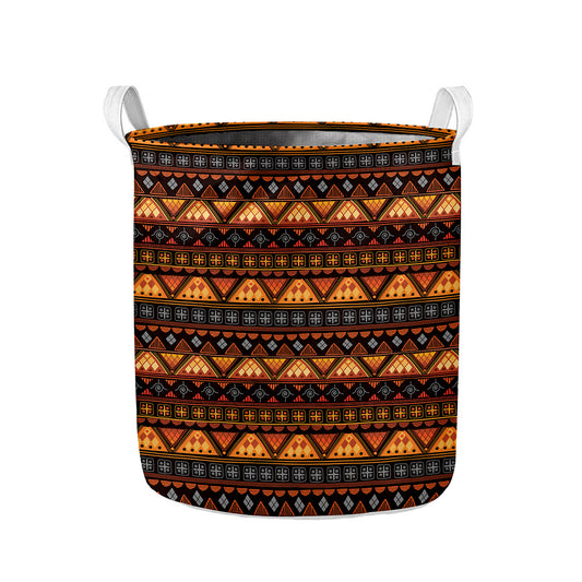 Native Tribal African Pattern Print Collapsible Laundry Basket