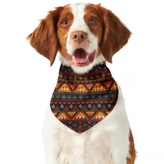 Native Tribal African Pattern Print Dog Bandana