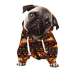 Native Tribal African Pattern Print Dog Zip Up Hoodie