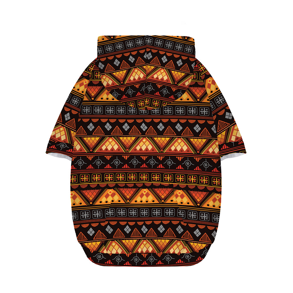 Native Tribal African Pattern Print Dog Zip Up Hoodie
