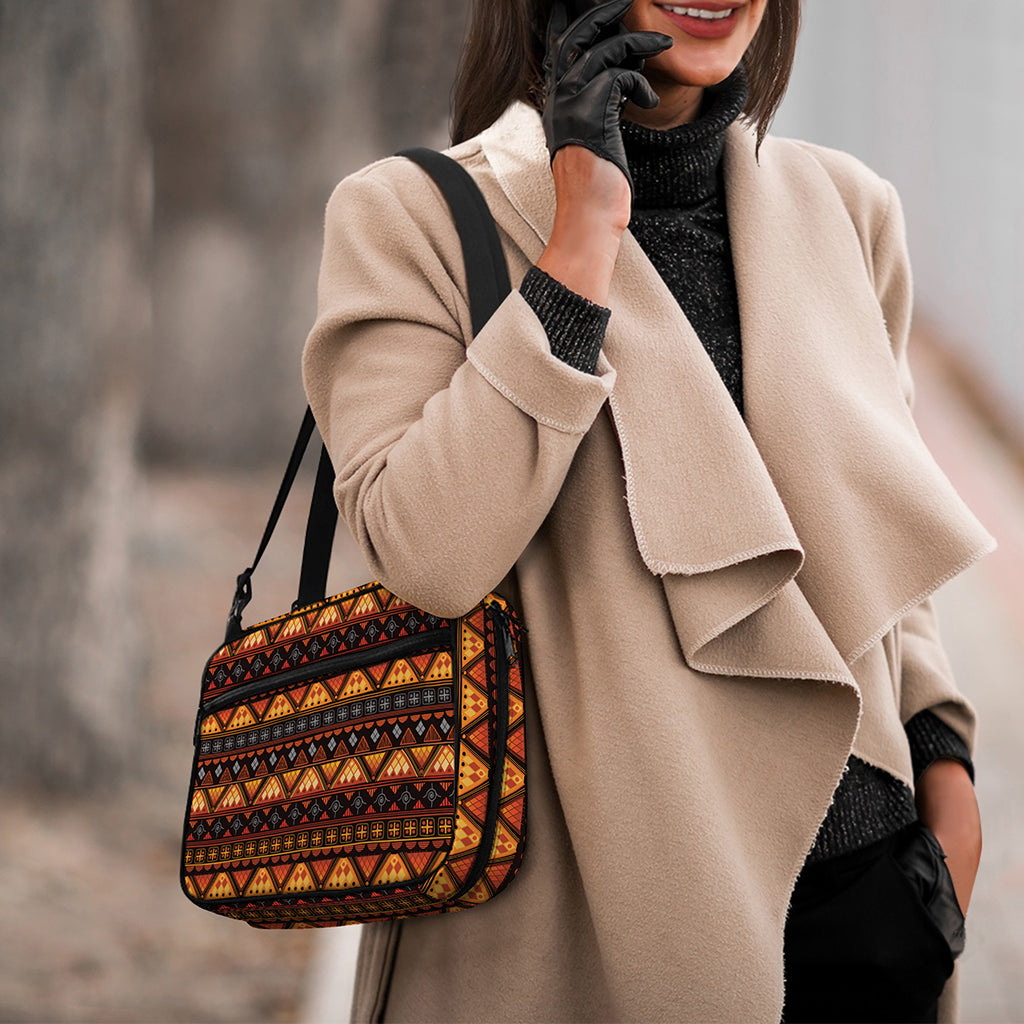 Native Tribal African Pattern Print Double Strap Bible Bag