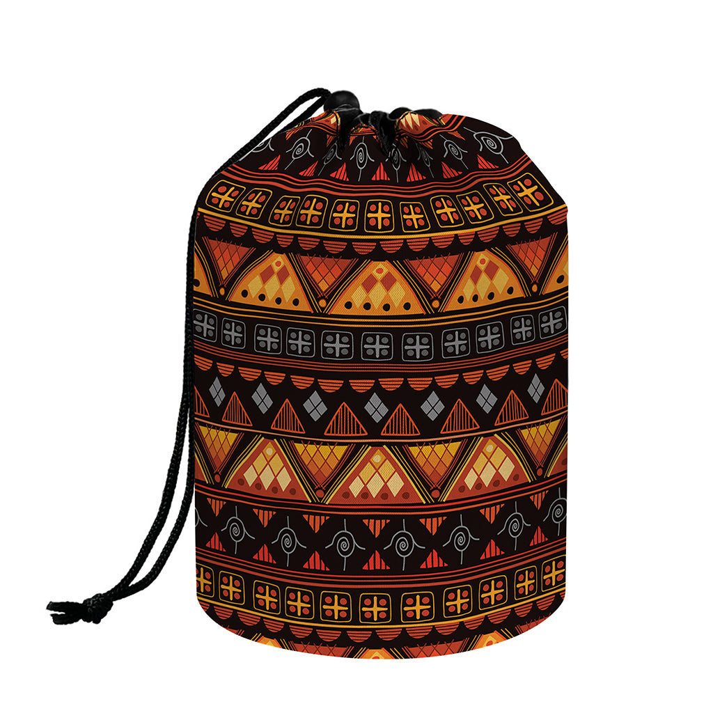 Native Tribal African Pattern Print Drawstring Makeup Bag