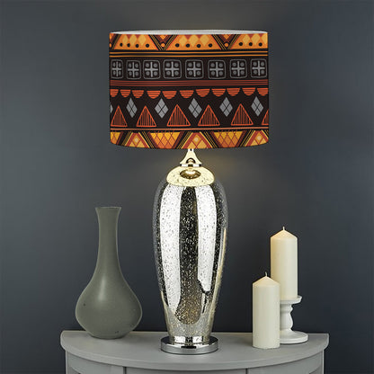 Native Tribal African Pattern Print Drum Lamp Shade