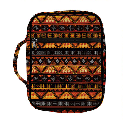 Native Tribal African Pattern Print Front Pocket Bible Bag