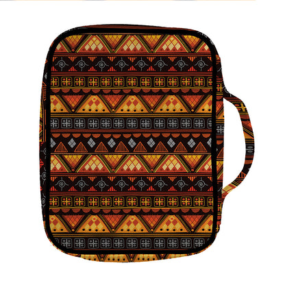 Native Tribal African Pattern Print Front Pocket Bible Bag
