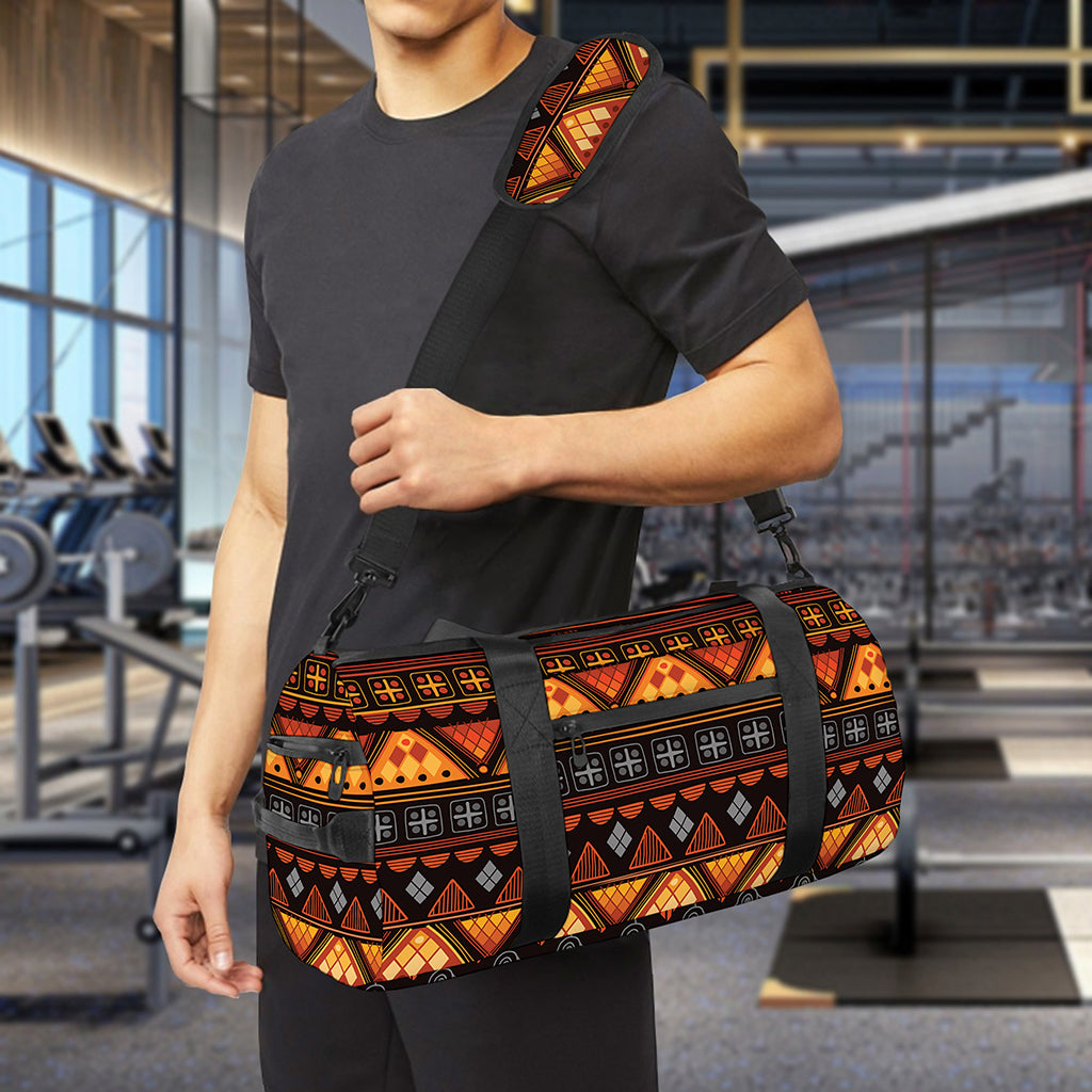Native Tribal African Pattern Print Gym Bag