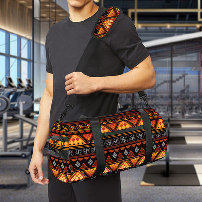 Native Tribal African Pattern Print Gym Bag