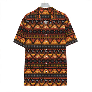 Native Tribal African Pattern Print Hawaiian Shirt