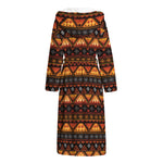 Native Tribal African Pattern Print Hooded Bathrobe