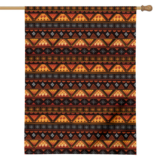 Native Tribal African Pattern Print House Flag