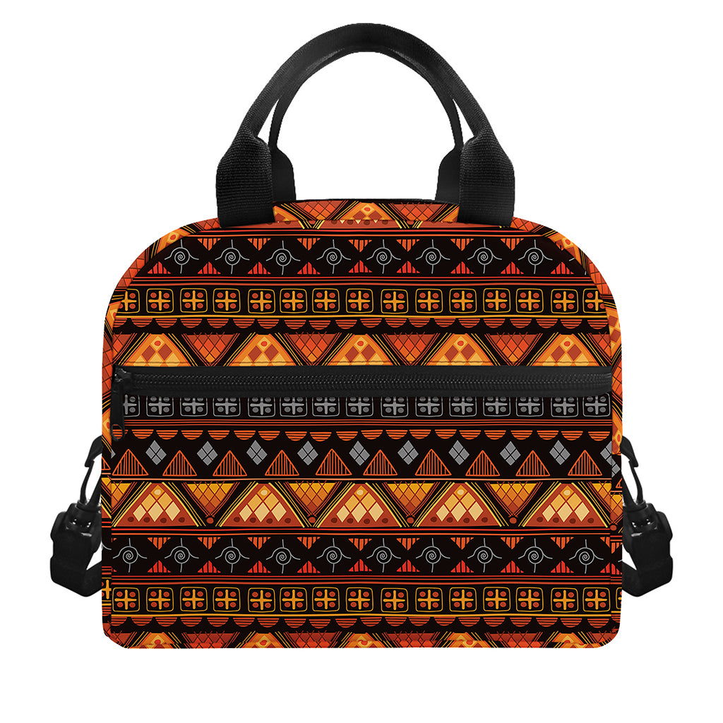 Native Tribal African Pattern Print Insulated Lunch Bag