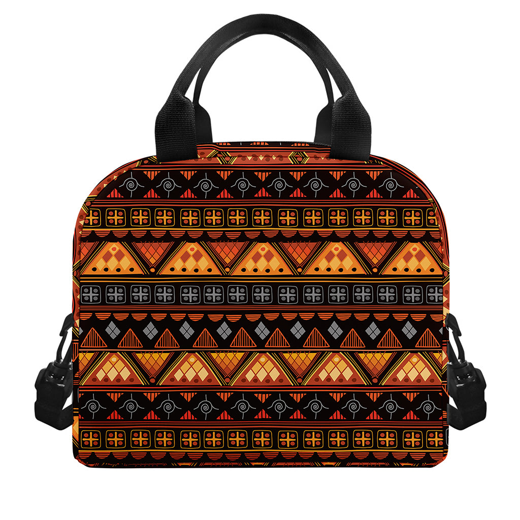 Native Tribal African Pattern Print Insulated Lunch Bag