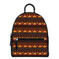 Native Tribal African Pattern Print Leather Backpack
