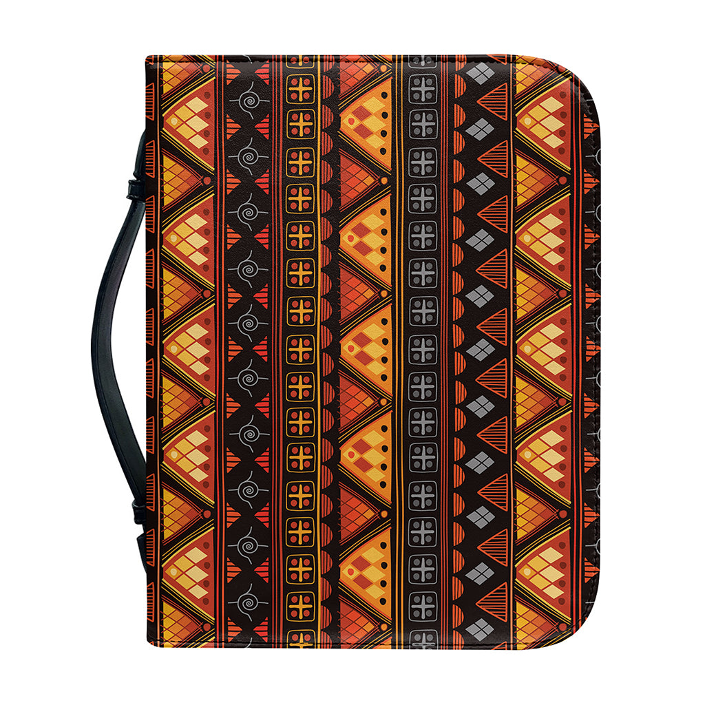 Native Tribal African Pattern Print Leather Bible Cover