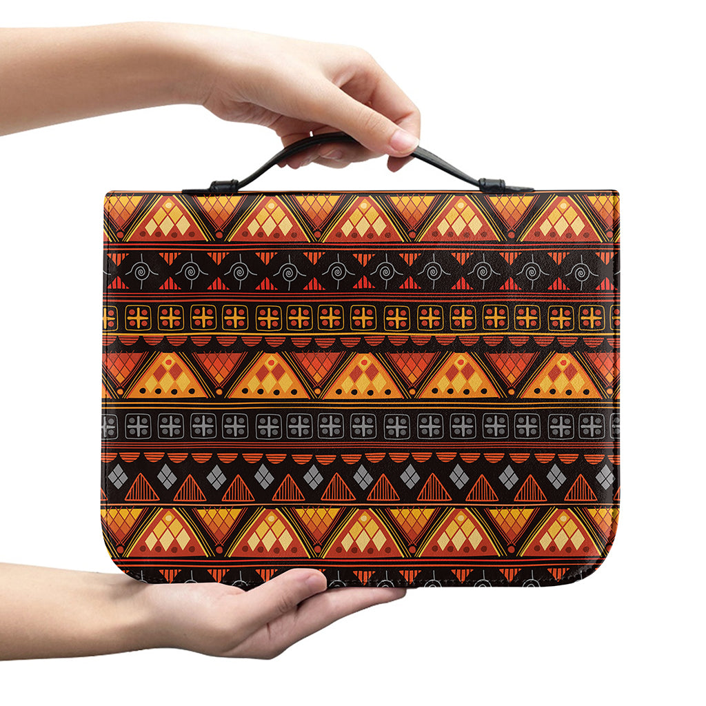 Native Tribal African Pattern Print Leather Bible Cover