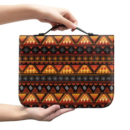 Native Tribal African Pattern Print Leather Bible Cover